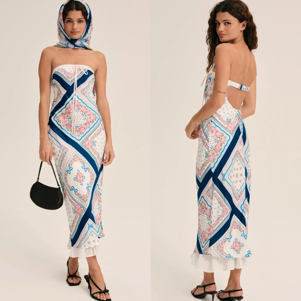 For Love And Lemons Daisy Mae Strapless midi slip dress - Picture 2 of 16